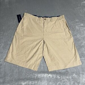 Tommy Hilfiger Shorts Mens 32 Tan Flat Front Academy‎ Classic Fit